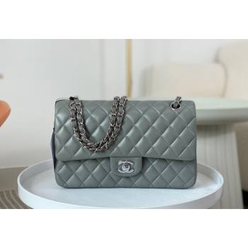 Chanel Lambskin Classic Medium Flap Bag A01112 Grey2/Silver 2023 (sm-2312260149)