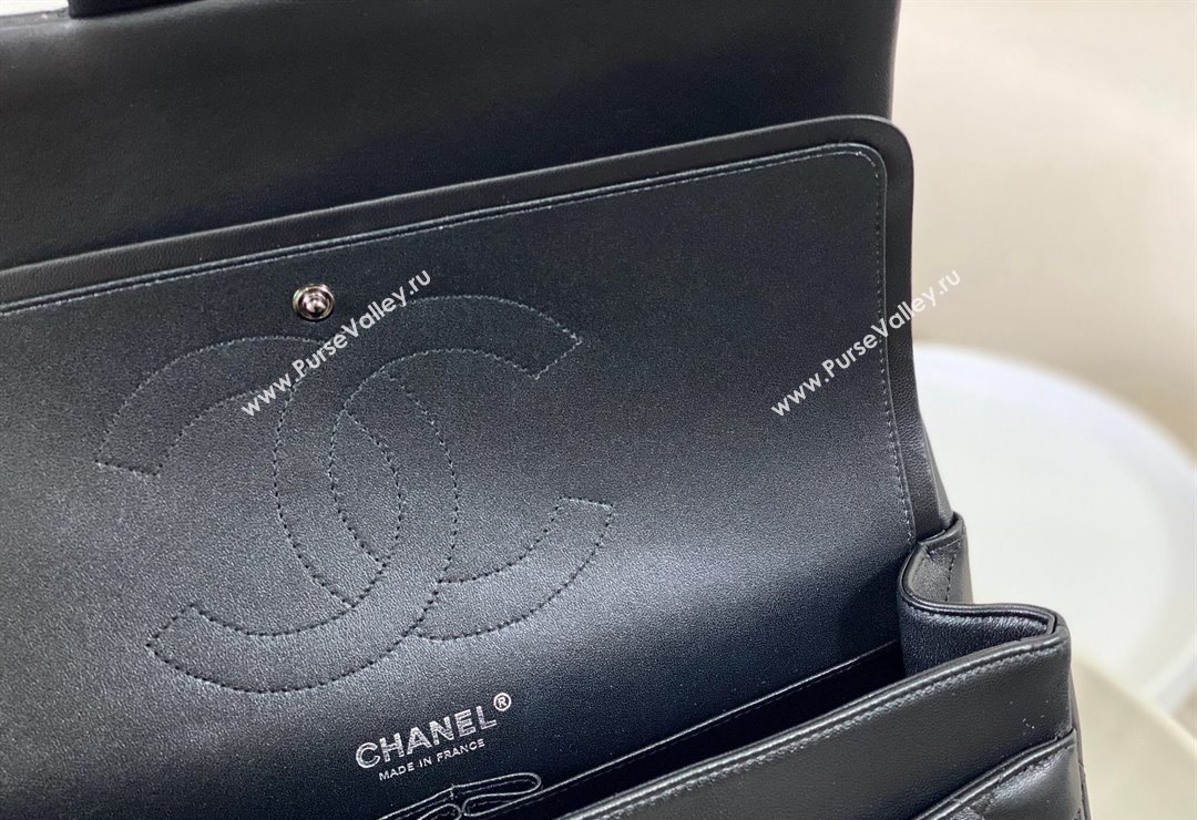 Chanel Lambskin Classic Large Flap Bag A58600 Black/Gunmetal 2023 (sm-2312260159)