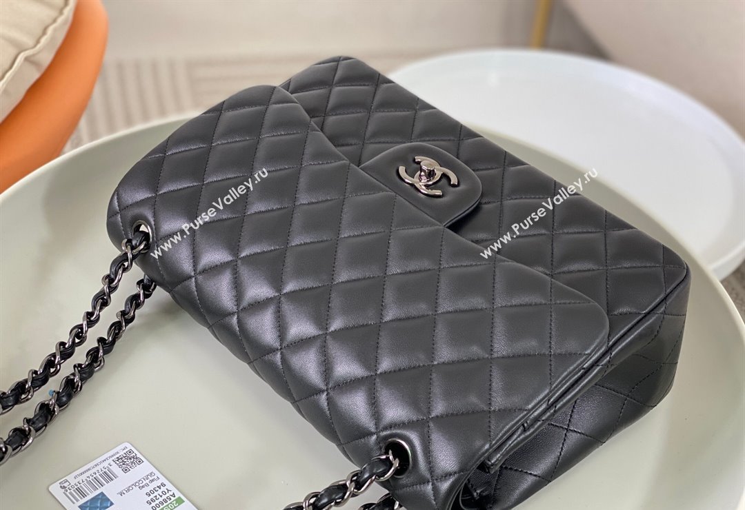 Chanel Lambskin Classic Large Flap Bag A58600 Black/Gunmetal 2023 (sm-2312260159)