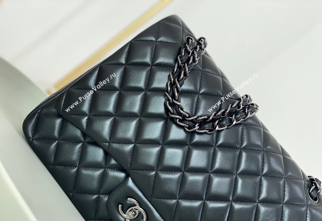 Chanel Lambskin Classic Maxi Flap Bag A58601 Black/Gunmetal 2023 (sm-2312260160)