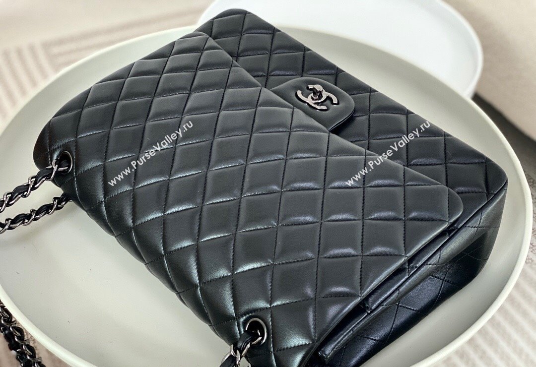 Chanel Lambskin Classic Maxi Flap Bag A58601 Black/Gunmetal 2023 (sm-2312260160)