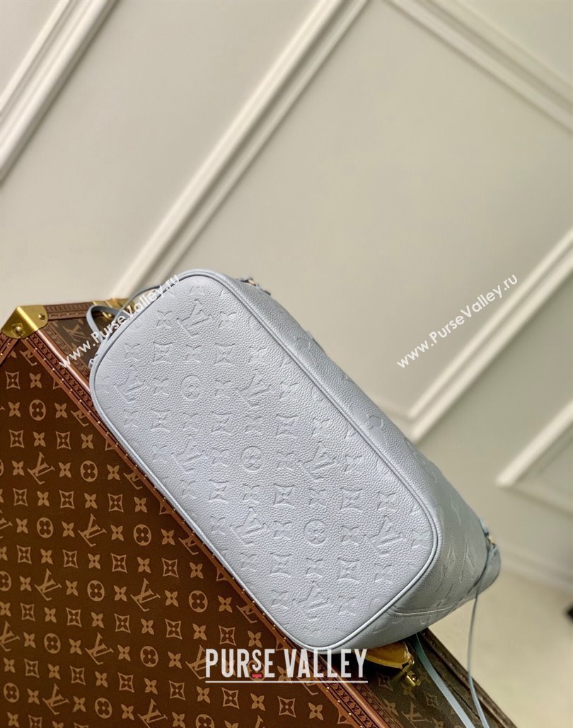 Louis Vuitton Neverfull MM Tote Bag in Embossed Leather M45685 Pale Blue 2023 (KI-231227066)