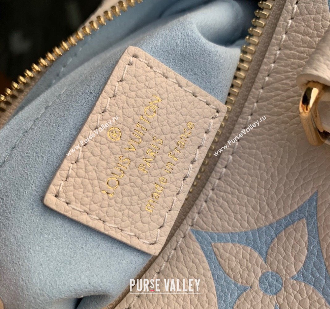 Louis Vuitton Speedy Bandouliere 20 Bag in Bicolor Empreinte Monogram Leather M46397 White/Light Blue 2023 (KI-231227071)