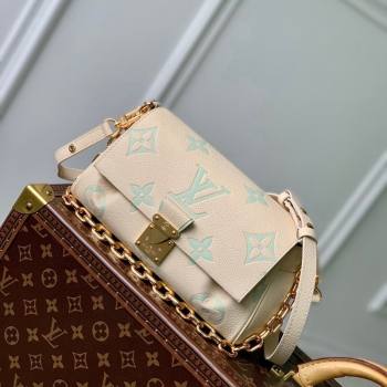 Louis Vuitton Favorite Shoulder Bag in Bicolor Empreinte Monogram Leather M45859 White/Light Green 2023 (KI-231227070)