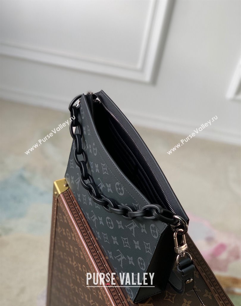 Louis Vuitton Toiletry Pouch with Chain in Monogram Canvas Black 2023 M47542 (KI-231227077)