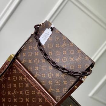 Louis Vuitton Toiletry Pouch with Chain in Monogram Canvas Brown 2023 M47542 (KI-231227078)