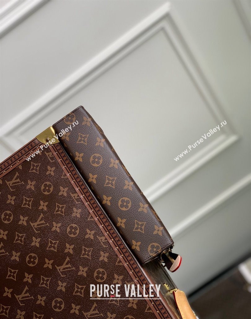 Louis Vuitton Toiletry Pouch with Chain in Monogram Canvas Brown 2023 M47542 (KI-231227078)