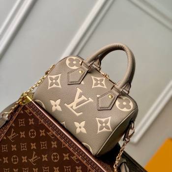 Louis Vuitton Speedy Bandouliere 20 Bag in Bicolor Empreinte Monogram Leather M46575 Grey 2023 (KI-231227087)