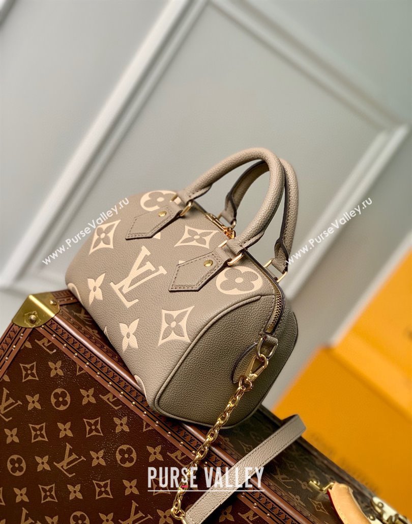 Louis Vuitton Speedy Bandouliere 20 Bag in Bicolor Empreinte Monogram Leather M46575 Grey 2023 (KI-231227087)