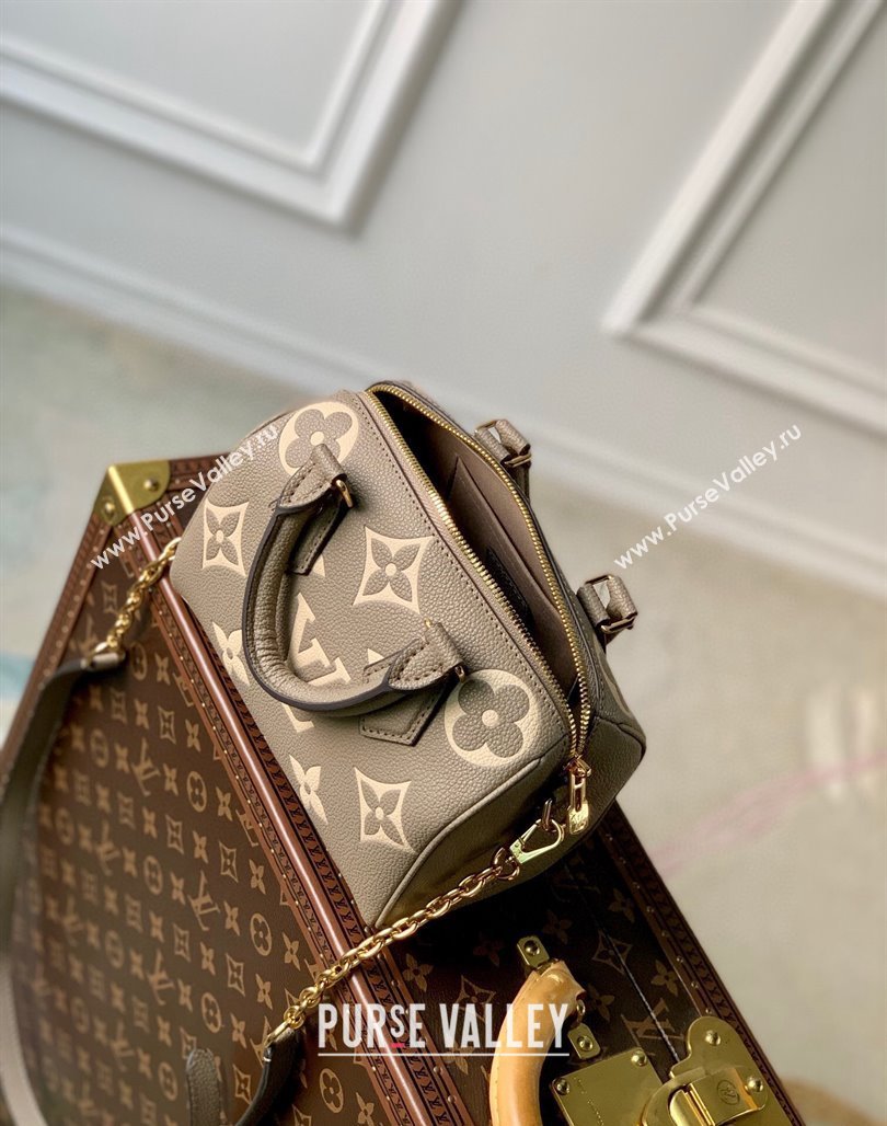 Louis Vuitton Speedy Bandouliere 20 Bag in Bicolor Empreinte Monogram Leather M46575 Grey 2023 (KI-231227087)