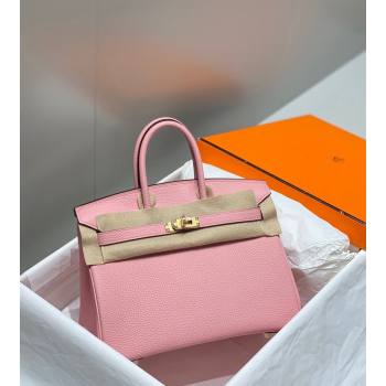 Hermes Birkin 25cm/30cm Bag in Togo Calfskin Cream Pink 2023 1227 (FL-231227092)