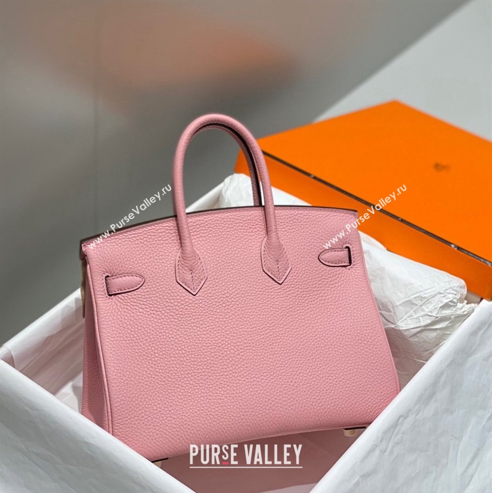 Hermes Birkin 25cm/30cm Bag in Togo Calfskin Cream Pink 2023 1227 (FL-231227092)