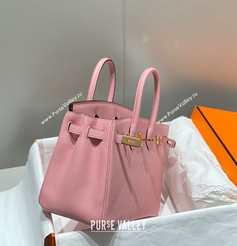 Hermes Birkin 25cm/30cm Bag in Togo Calfskin Cream Pink 2023 1227 (FL-231227092)