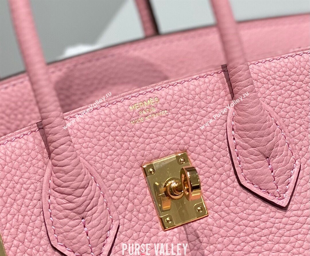 Hermes Birkin 25cm/30cm Bag in Togo Calfskin Cream Pink 2023 1227 (FL-231227092)