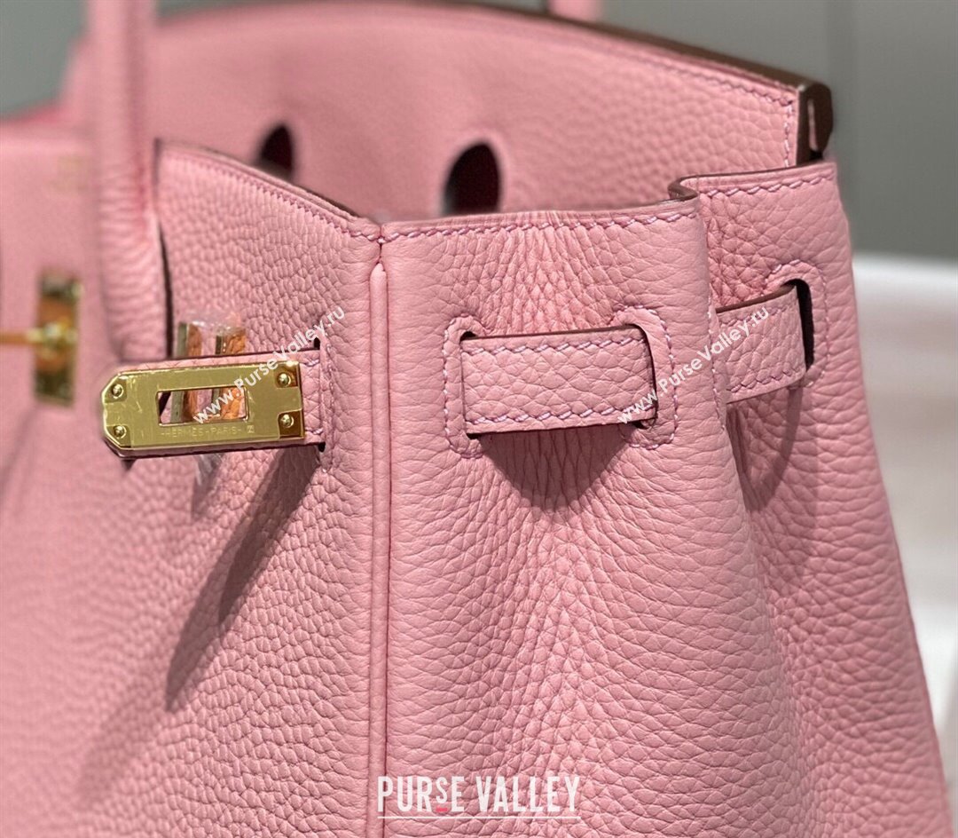 Hermes Birkin 25cm/30cm Bag in Togo Calfskin Cream Pink 2023 1227 (FL-231227092)