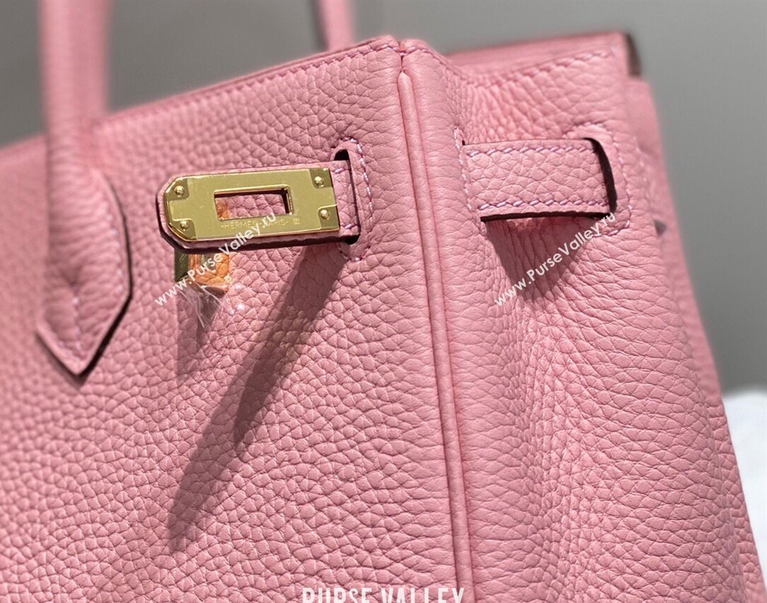 Hermes Birkin 25cm/30cm Bag in Togo Calfskin Cream Pink 2023 1227 (FL-231227092)