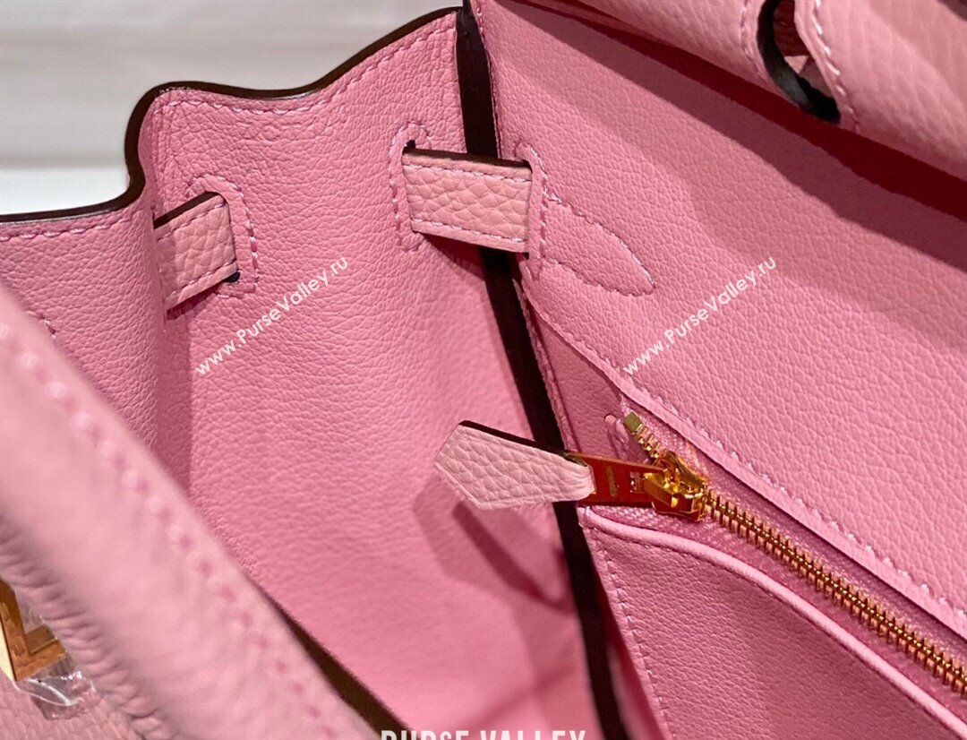 Hermes Birkin 25cm/30cm Bag in Togo Calfskin Cream Pink 2023 1227 (FL-231227092)