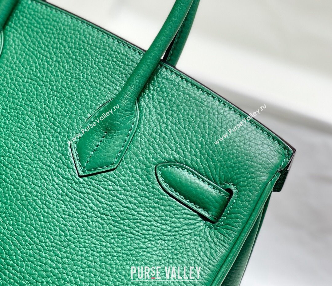 Hermes Birkin 25cm Bag in Togo Calfskin Emerald Green 2023 1227 (FL-231227095)