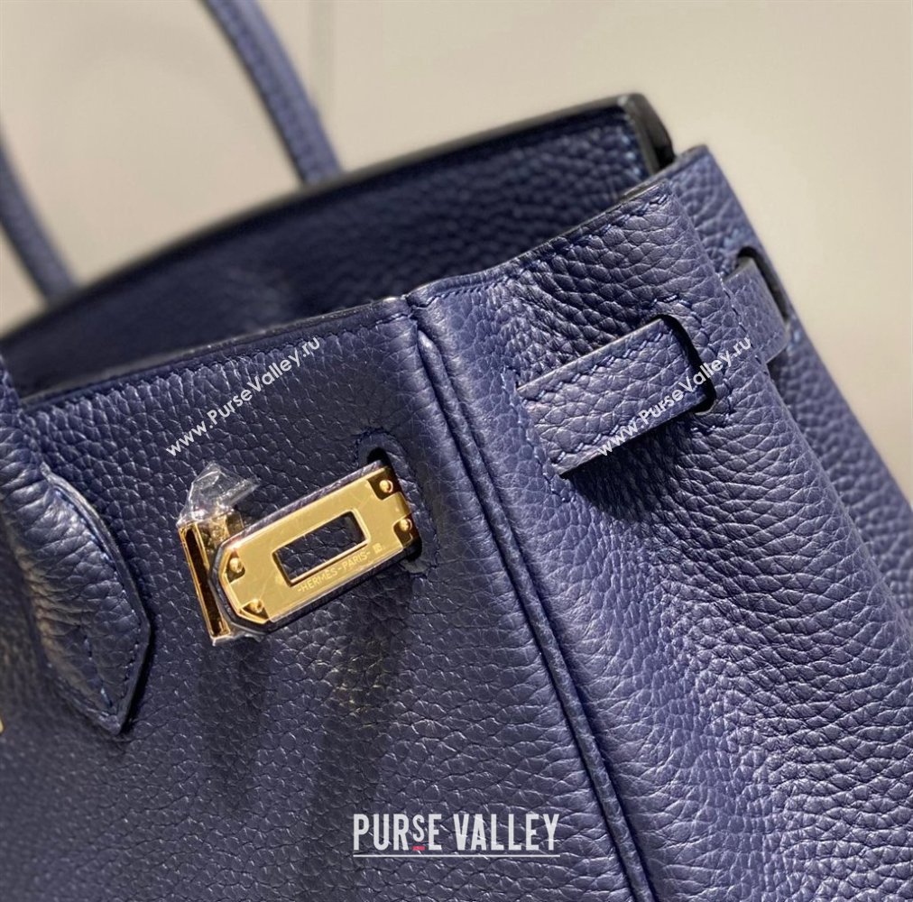 Hermes Birkin 25cm Bag in Togo Calfskin Deep Blue 2023 1227 (FL-231227096)