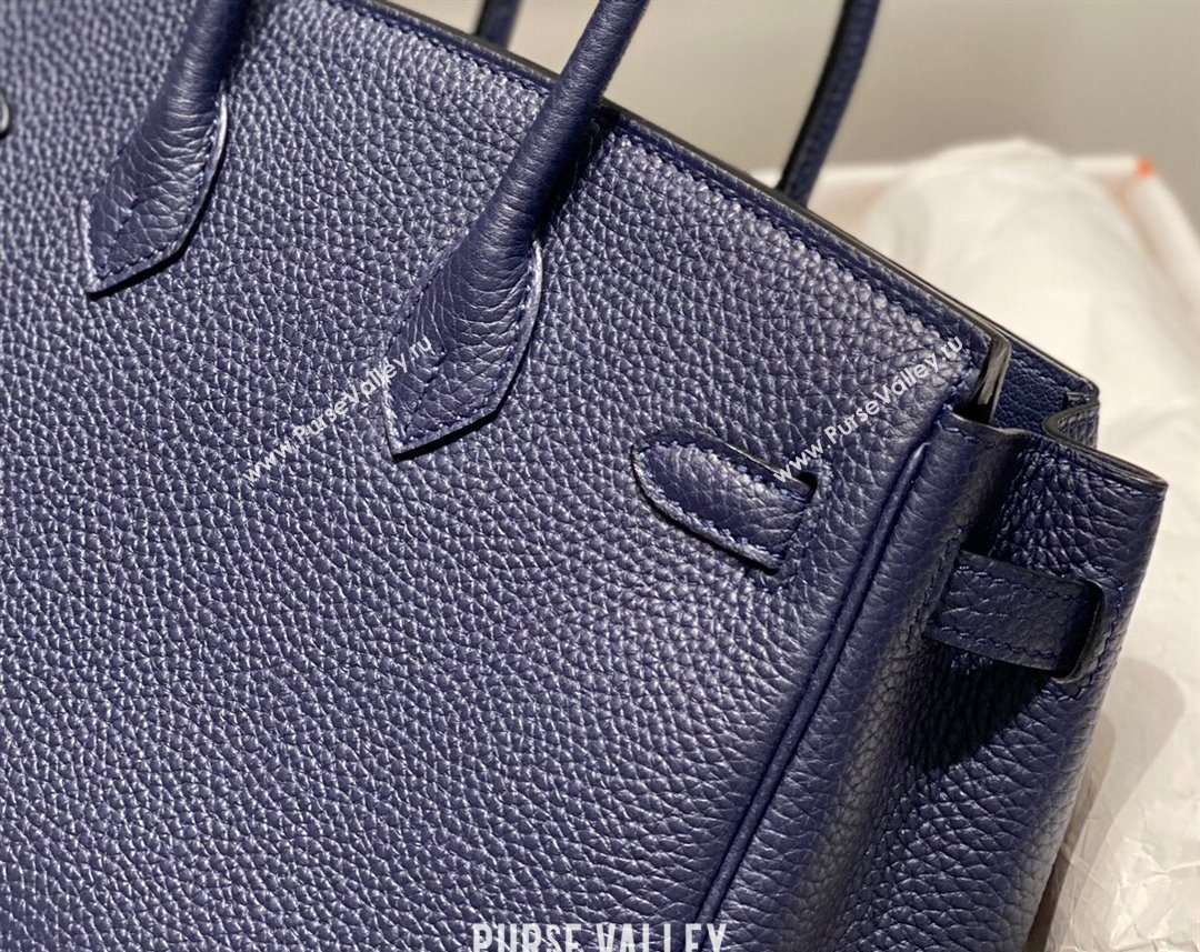 Hermes Birkin 25cm Bag in Togo Calfskin Deep Blue 2023 1227 (FL-231227096)