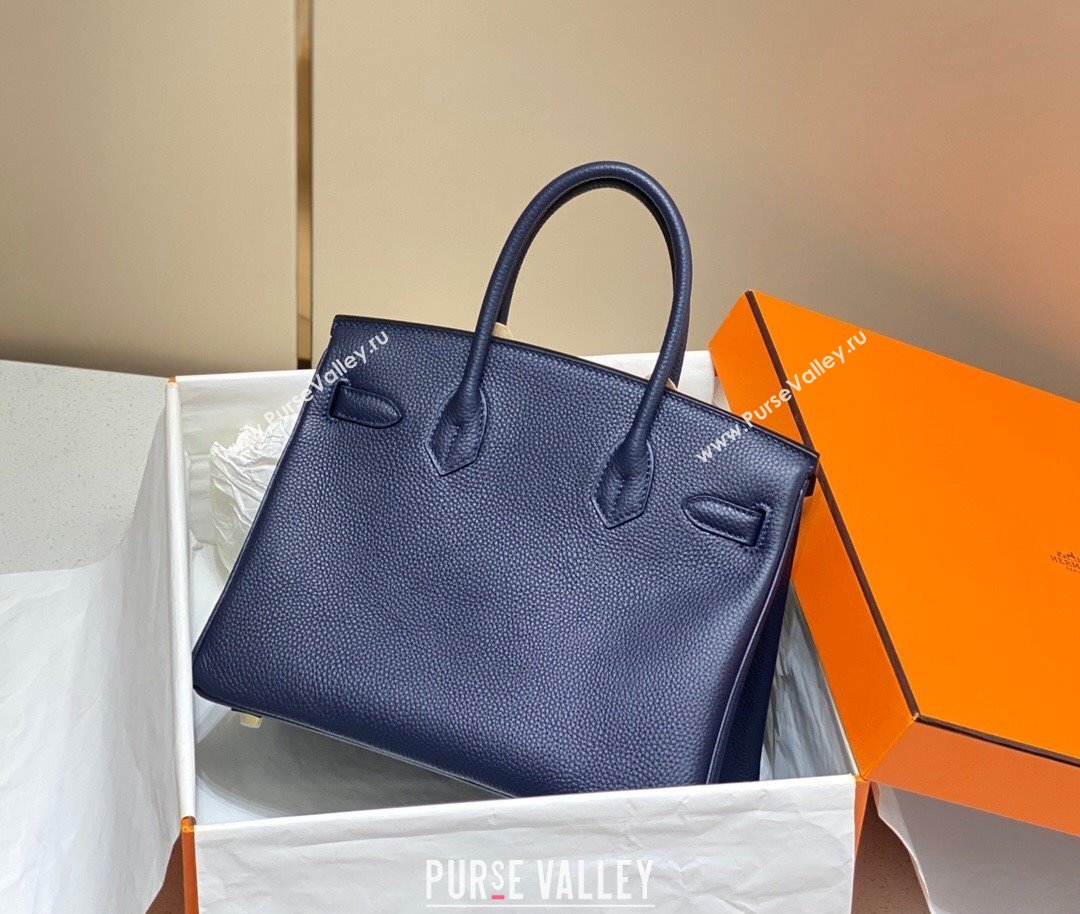 Hermes Birkin 30cm Bag in Togo Calfskin Deep Blue 2023 1227 (FL-231227097)