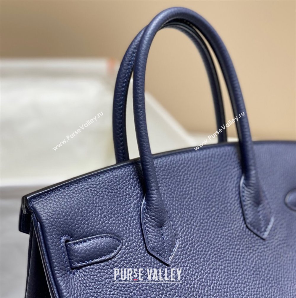 Hermes Birkin 30cm Bag in Togo Calfskin Deep Blue 2023 1227 (FL-231227097)