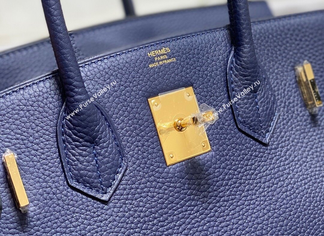 Hermes Birkin 30cm Bag in Togo Calfskin Deep Blue 2023 1227 (FL-231227097)