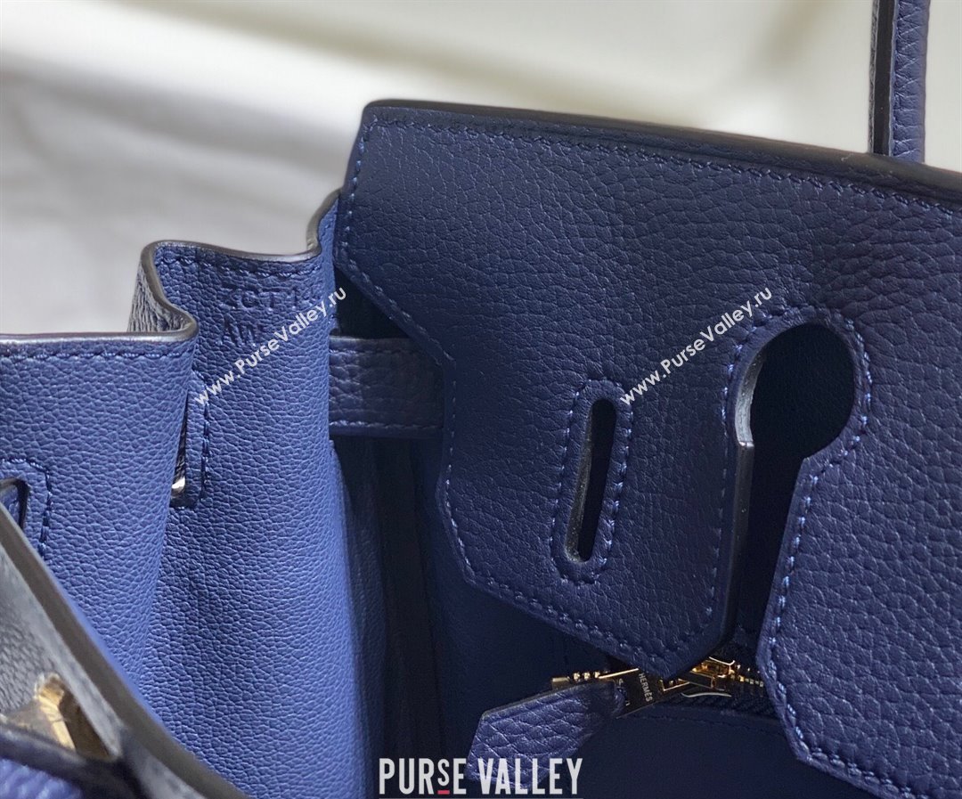 Hermes Birkin 30cm Bag in Togo Calfskin Deep Blue 2023 1227 (FL-231227097)