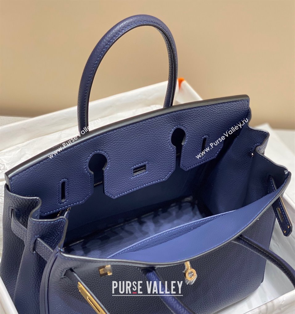 Hermes Birkin 30cm Bag in Togo Calfskin Deep Blue 2023 1227 (FL-231227097)