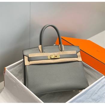 Hermes Birkin 30cm Bag in Togo Calfskin Cloud Grey 2023 1227 (FL-231227101)