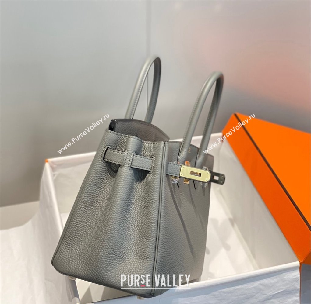 Hermes Birkin 30cm Bag in Togo Calfskin Cloud Grey 2023 1227 (FL-231227101)