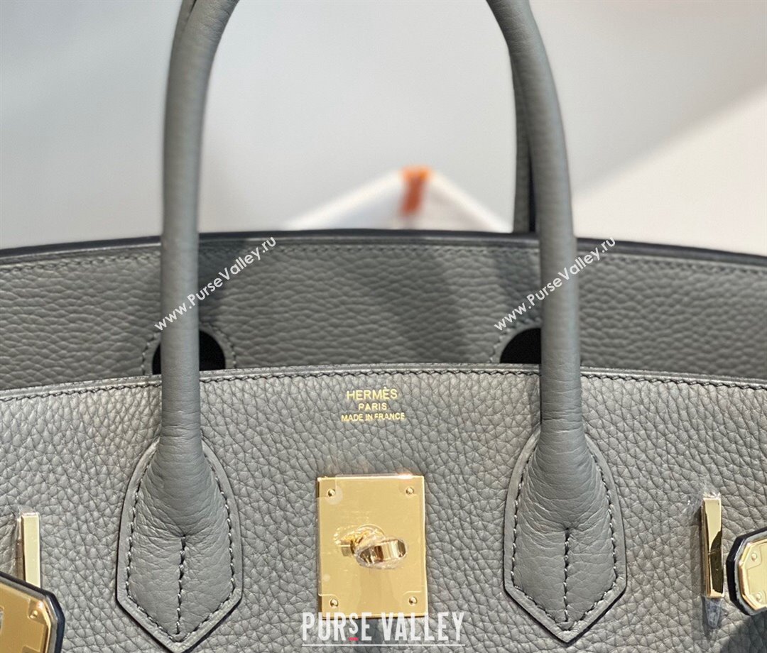 Hermes Birkin 30cm Bag in Togo Calfskin Cloud Grey 2023 1227 (FL-231227101)