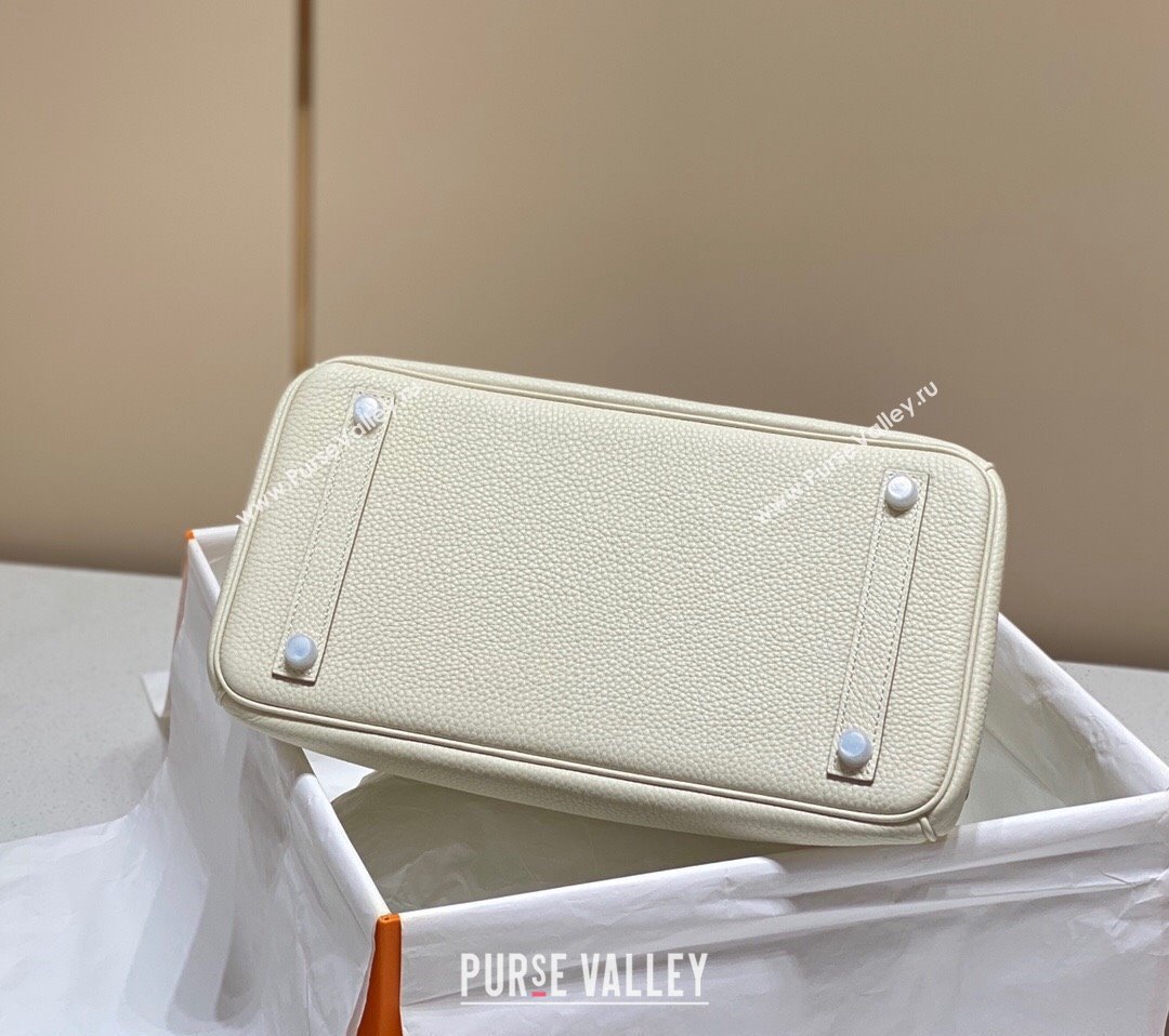 Hermes Birkin 30cm Bag in Togo Calfskin Cream White 2023 1227 (FL-231227103)