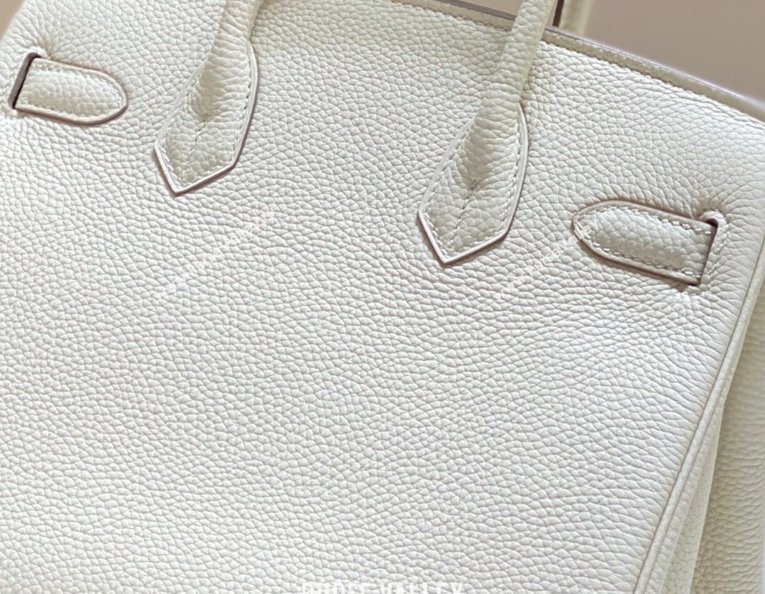 Hermes Birkin 30cm Bag in Togo Calfskin Cream White 2023 1227 (FL-231227103)