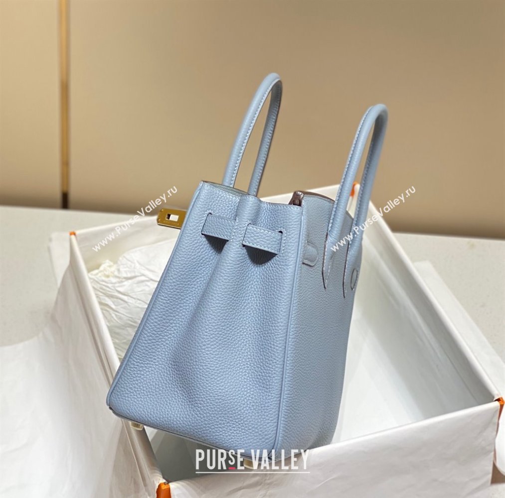 Hermes Birkin 30cm Bag in Togo Calfskin Line Blue 2023 1227 (FL-231227105)