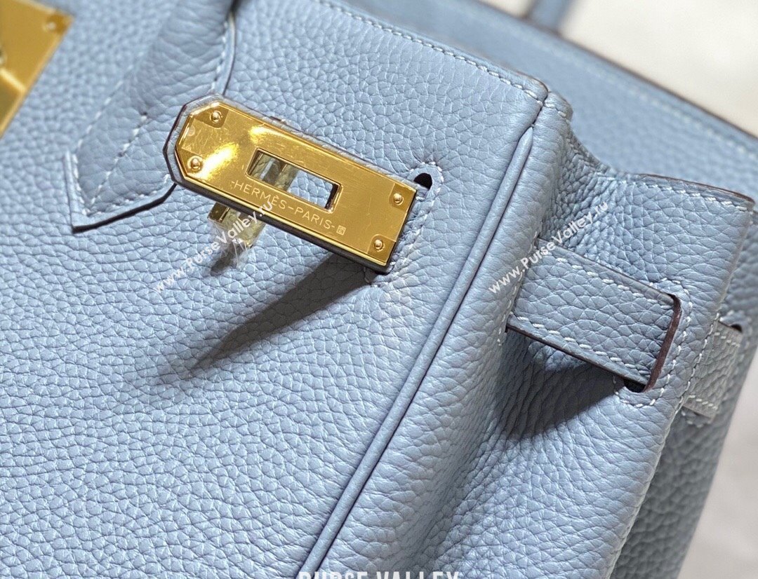 Hermes Birkin 30cm Bag in Togo Calfskin Line Blue 2023 1227 (FL-231227105)