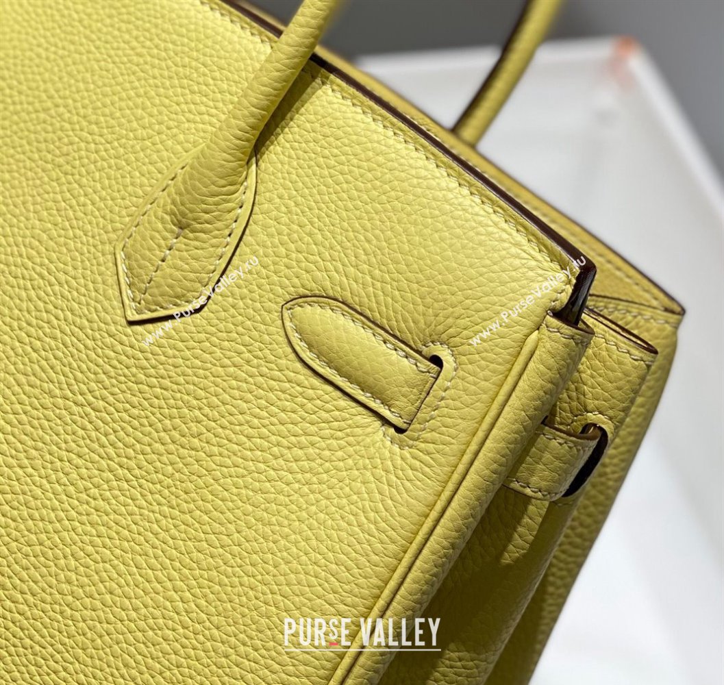 Hermes Birkin 30cm Bag in Togo Calfskin Chick Yellow 2023 1227 (FL-231227109)