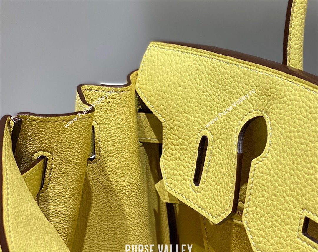 Hermes Birkin 30cm Bag in Togo Calfskin Chick Yellow 2023 1227 (FL-231227109)