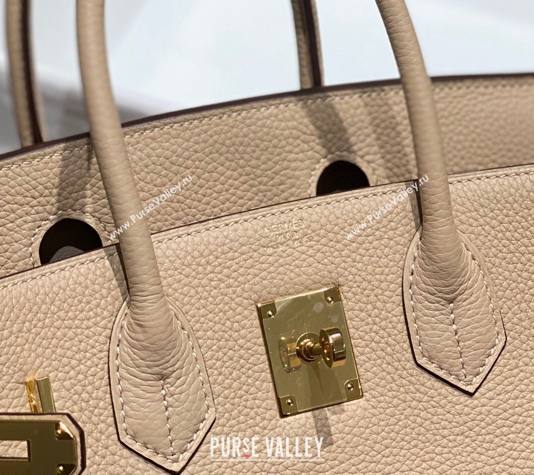 Hermes Birkin 30cm Bag in Togo Calfskin Coat Beige 2023 1227 (FL-231227115)