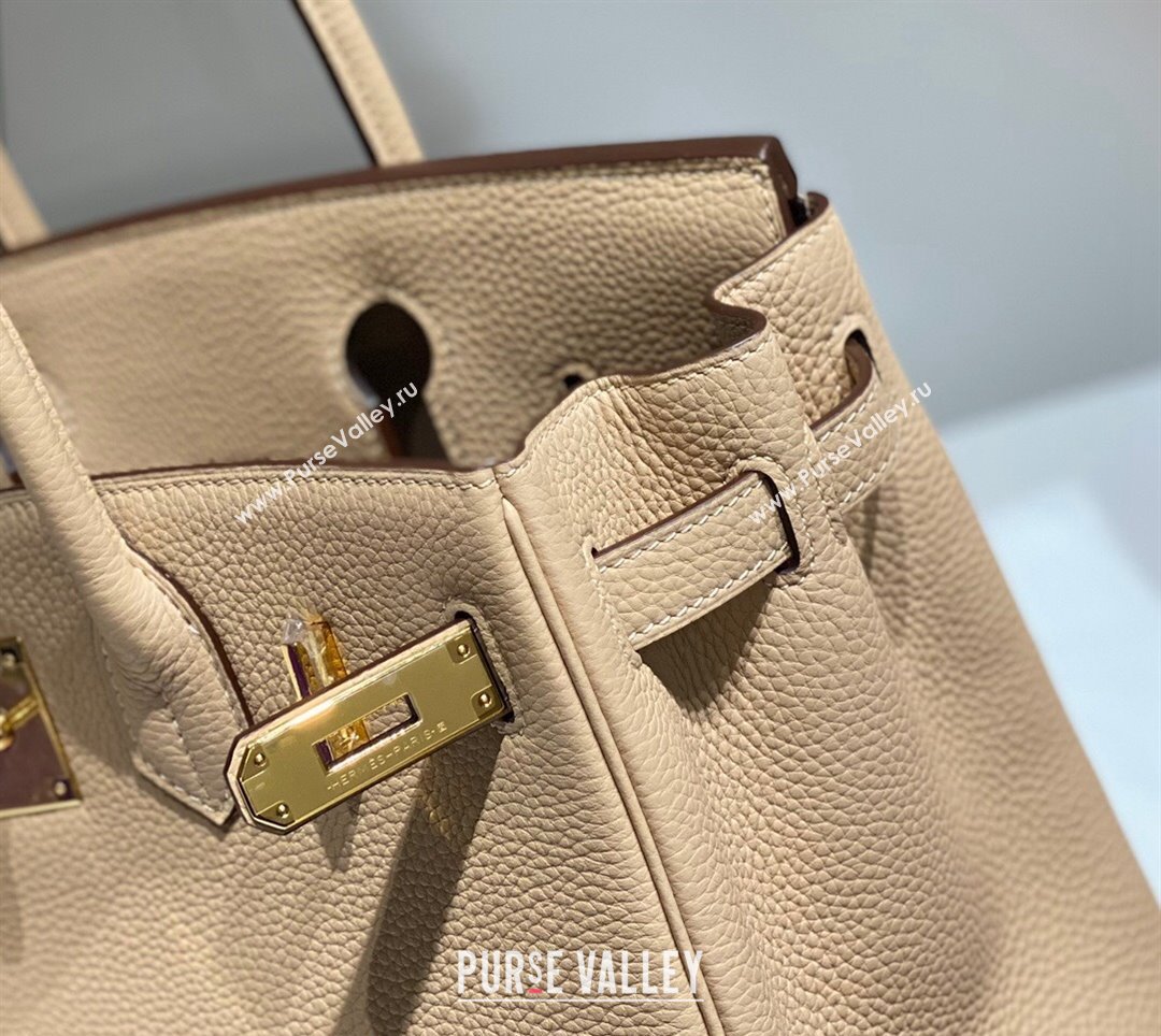 Hermes Birkin 30cm Bag in Togo Calfskin Coat Beige 2023 1227 (FL-231227115)