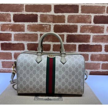 Gucci Ophidia GG Canvas Medium Top Handle Bag 772065 Beige/White 2023 (DLH-231227119)