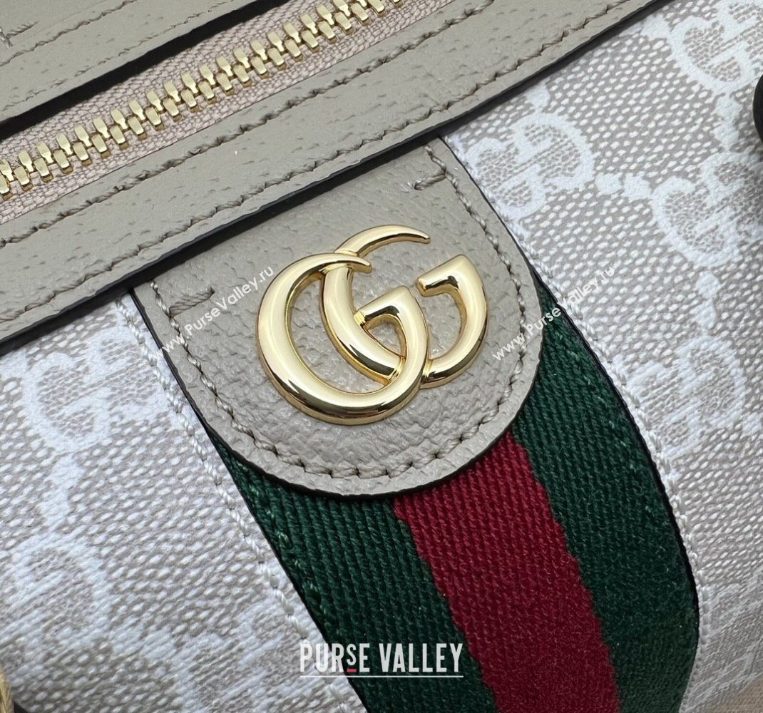 Gucci Ophidia GG Canvas Medium Top Handle Bag 772065 Beige/White 2023 (DLH-231227119)