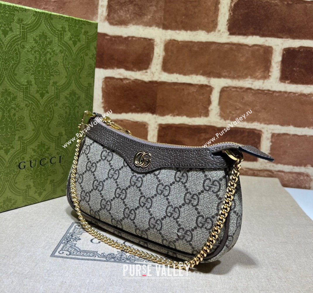 Gucci Ophidia GG Canvas Mini Bag ‎764960 Brown 2023 (DLH-231227126)