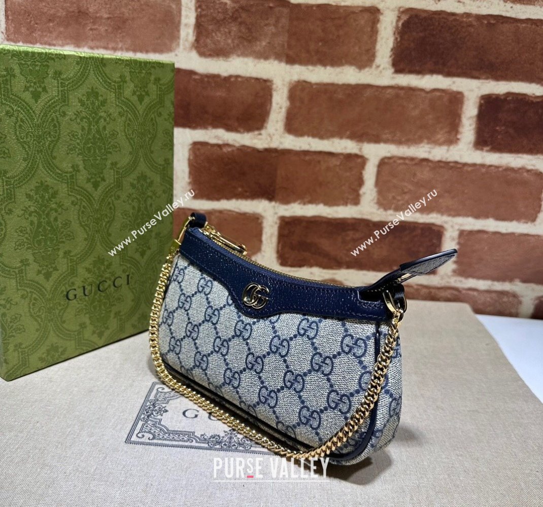 Gucci Ophidia GG Canvas Mini Bag ‎764960 Blue 2023 (DLH-231227127)