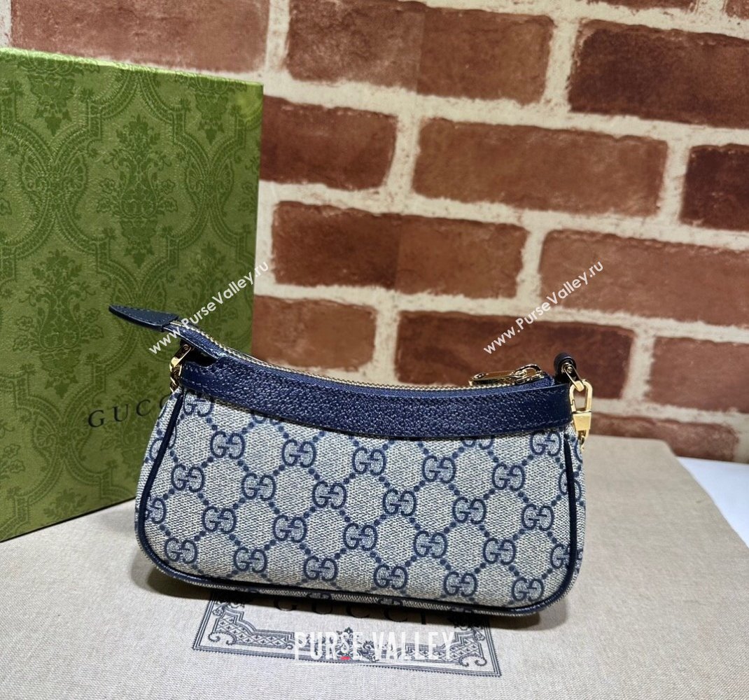 Gucci Ophidia GG Canvas Mini Bag ‎764960 Blue 2023 (DLH-231227127)