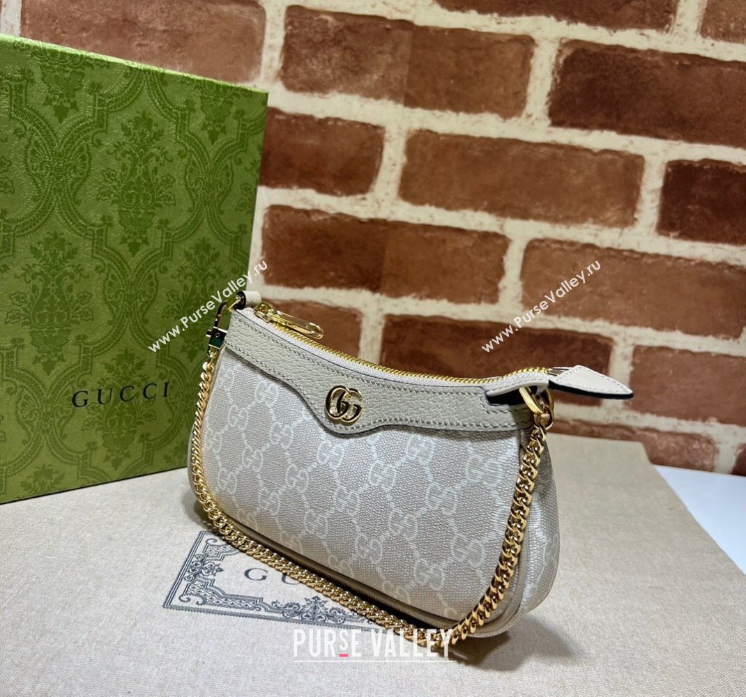 Gucci Ophidia GG Canvas Mini Bag ‎764960 White 2023 (DLH-231227128)