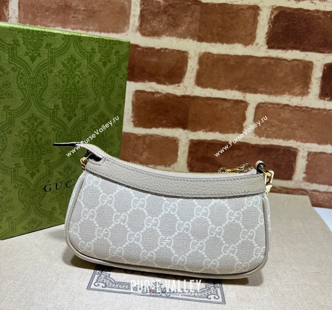 Gucci Ophidia GG Canvas Mini Bag ‎764960 White 2023 (DLH-231227128)