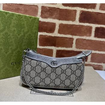 Gucci Ophidia GG Canvas Mini Bag ‎764960 Silver 2023 (DLH-231227129)