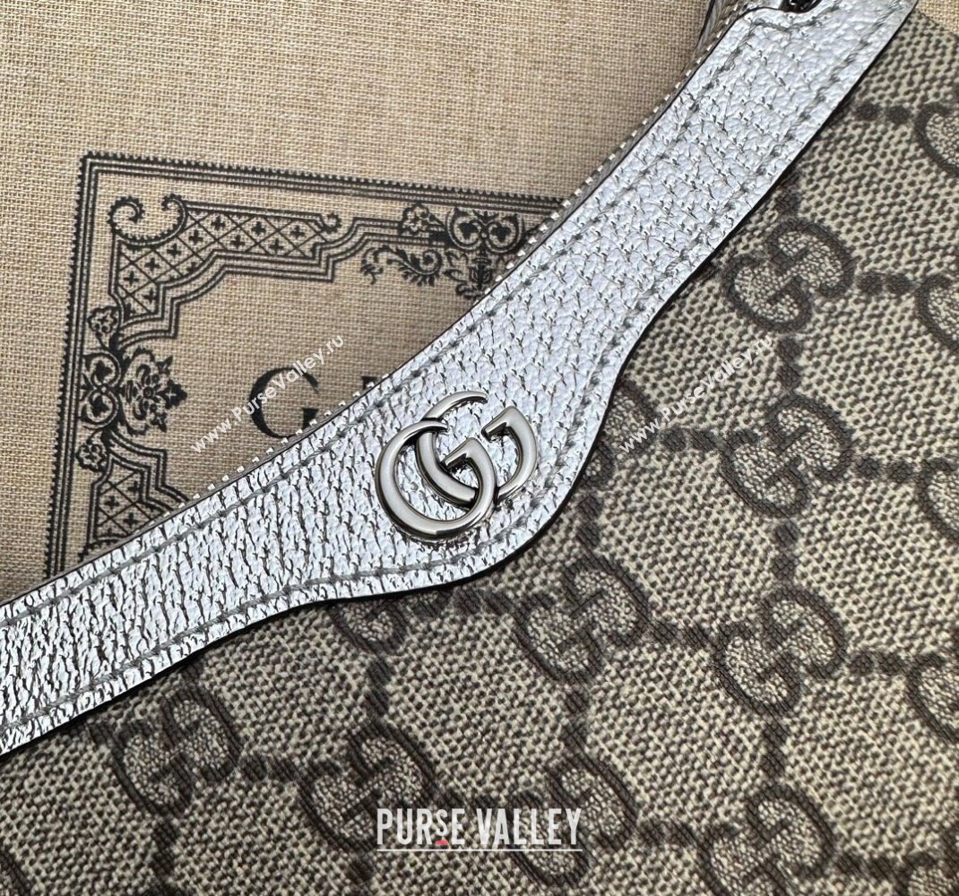 Gucci Ophidia GG Canvas Mini Bag ‎764960 Silver 2023 (DLH-231227129)