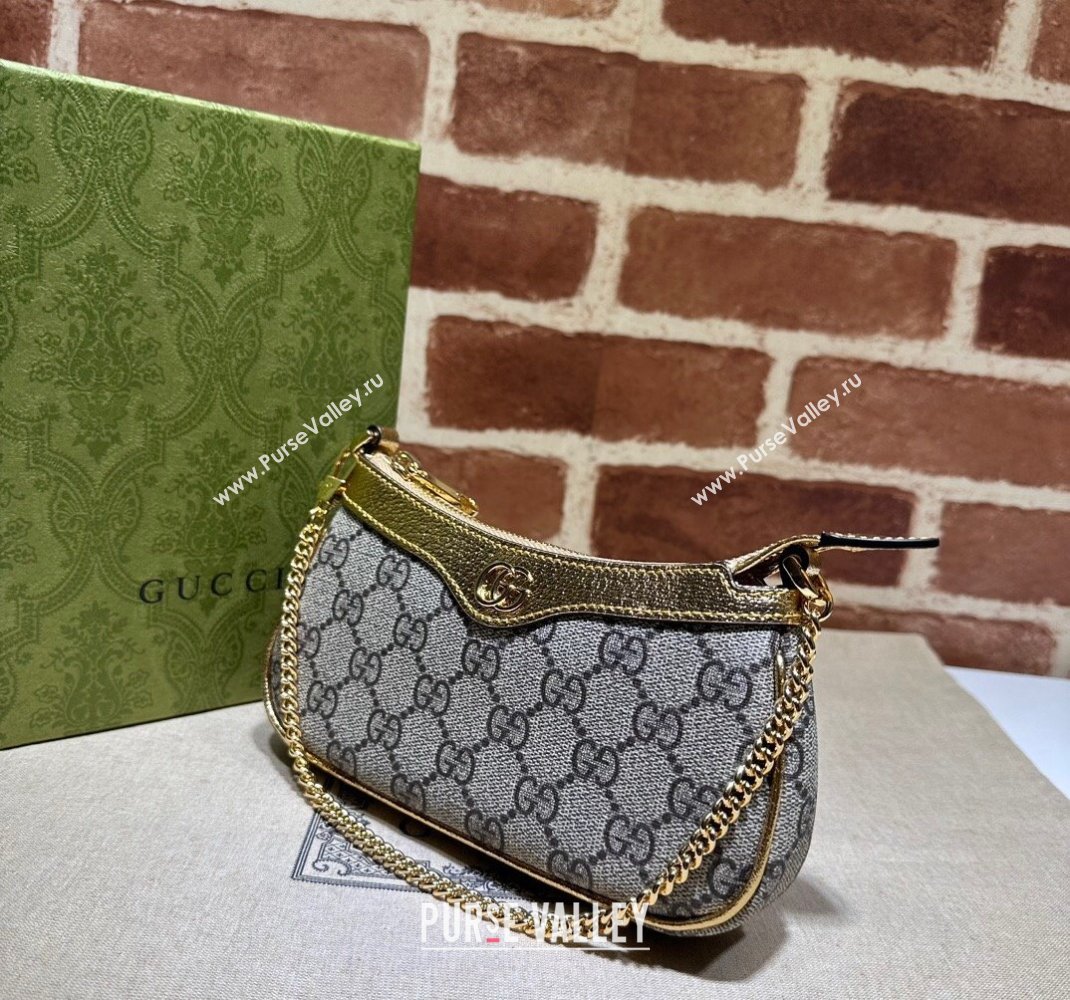 Gucci Ophidia GG Canvas Mini Bag ‎764960 Gold 2023 (DLH-231227130)